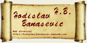 Hodislav Banašević vizit kartica